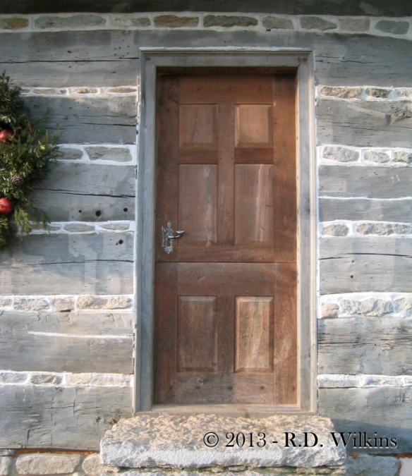 front door of the Daniel Trabue cabin