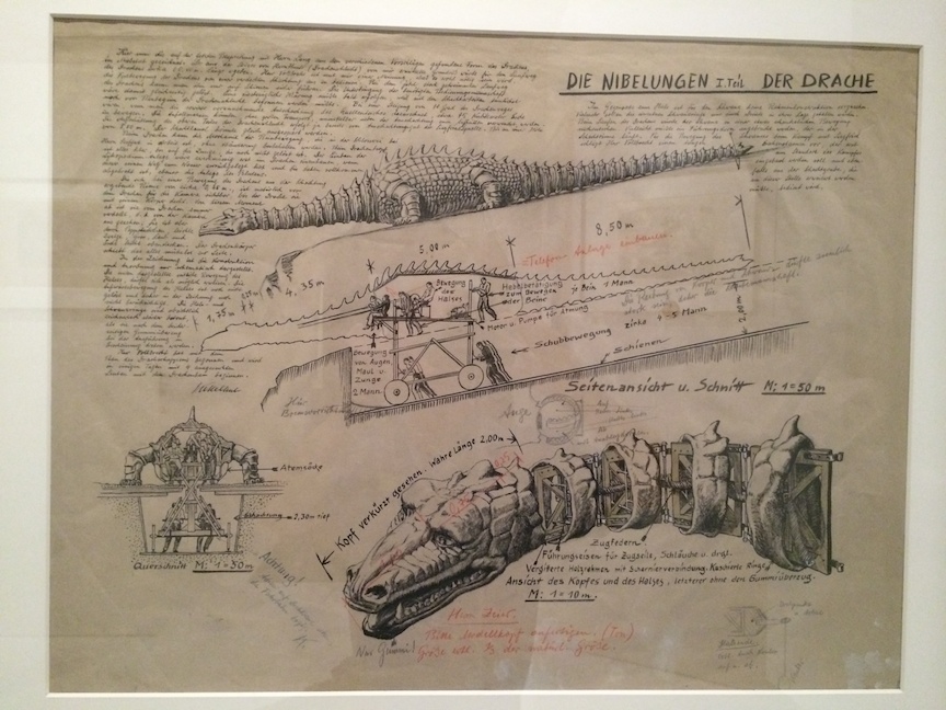 Technical drawing of the Dragon by Erich Kettelhut